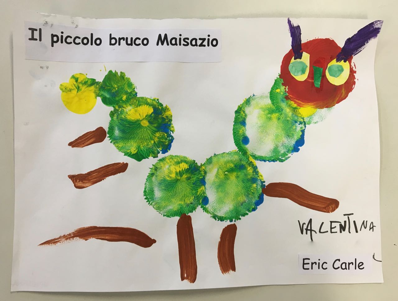 Il piccolo bruco mai sazio di E. Carle worksheet